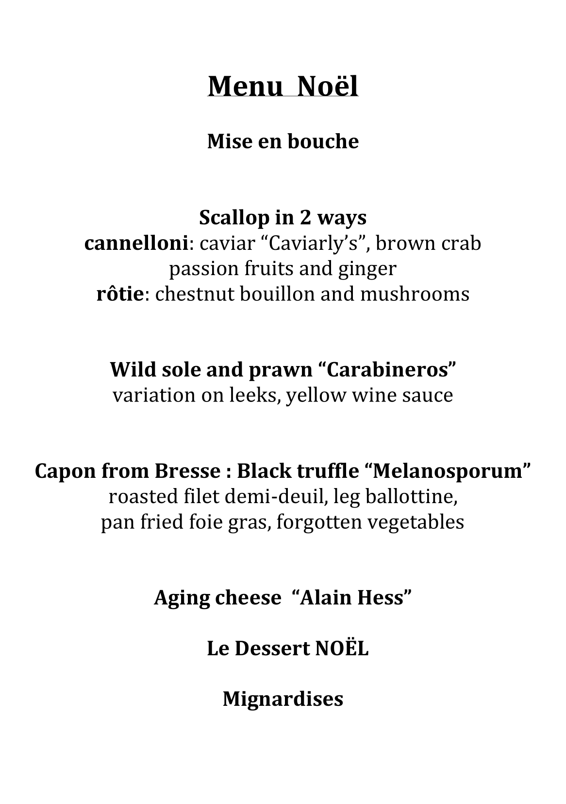 Menu & Carte (English) Restaurant le Benaton